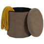 Home Deco Factory Caja-puf Plegable Jules Taupé