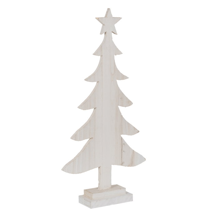 Figura Árbol Blanco Madera Paulonia 40 X 2 X 80 cm