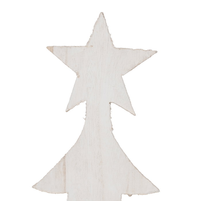 Figura Árbol Blanco Madera Paulonia 40 X 2 X 80 cm