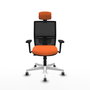 PIQUERAS Y CRESPO Silla de oficina Yunquera Naranja/Negro con Mecanismo Sincro/Traslack