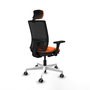 PIQUERAS Y CRESPO Silla de oficina Yunquera Naranja/Negro con Mecanismo Sincro/Traslack