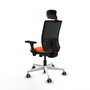 PIQUERAS Y CRESPO Silla de oficina Yunquera Naranja/Negro con Mecanismo Sincro/Traslack