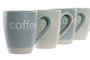 DKD Home Decor Mug Scandi Verde Menta Azul 9 x 10.5 x 11.5 cm Set de 4