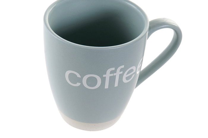 DKD Home Decor Mug Scandi Verde Menta Azul 9 x 10.5 x 11.5 cm Set de 4