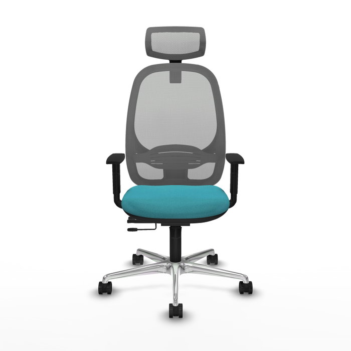 PIQUERAS Y CRESPO Silla de oficina Cilanco con mecanismo Sincro/Traslack, Turquesa y Gris PIQUERAS Y CRESPO Silla de oficina Cilanco con mecanismo Sincro/Traslack, Turquesa y Gris