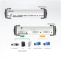 Aten Splitter DVI y Audio 2 Puertos VS162-AT-G para 2 Monitores, Máxima Resolución 1920x1200, Cascadable, HDCP Compatible