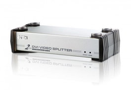 Aten Splitter DVI y Audio 2 Puertos VS162-AT-G para 2 Monitores, Máxima Resolución 1920x1200, Cascadable, HDCP Compatible