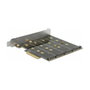 DeLOCK 89888 Tarjeta Controladora PCIe x4 con 4 Ranuras M.2 Key B Internas para SATA, RAID 0, 1, 10, Marvell 88SE9230