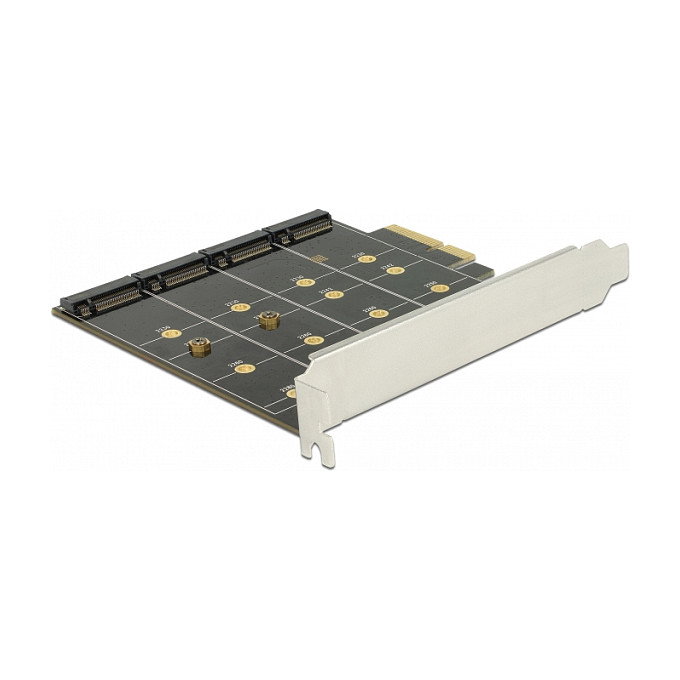 DeLOCK 89888 Tarjeta Controladora PCIe x4 con 4 Ranuras M.2 Key B Internas para SATA, RAID 0, 1, 10, Marvell 88SE9230