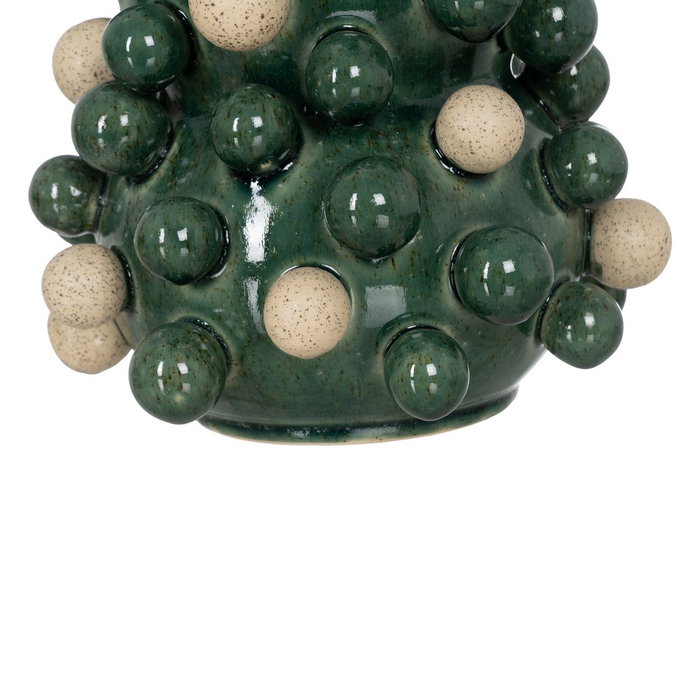 Jarrón Verde-Blanco Cerámica 24 X 24 X 31,50 cm