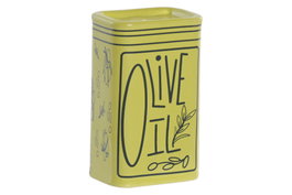 DKD Home Decor Jarrón de Gres Olivo Amarillo