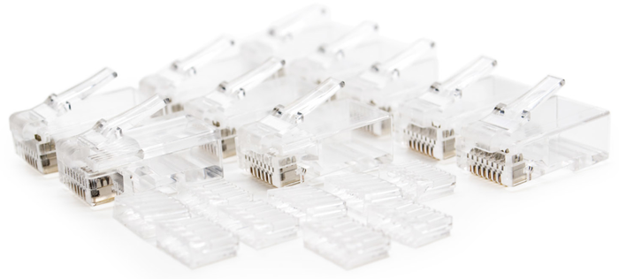 Nanocable Conector RJ45 CAT.6 8 hilos, Pack de 100 unidades, Transparente Nanocable Conector RJ45 CAT.6 8 hilos, Pack de 100 unidades, Transparente