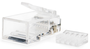 Nanocable Conector RJ45 CAT.6 8 hilos, Pack de 100 unidades, Transparente