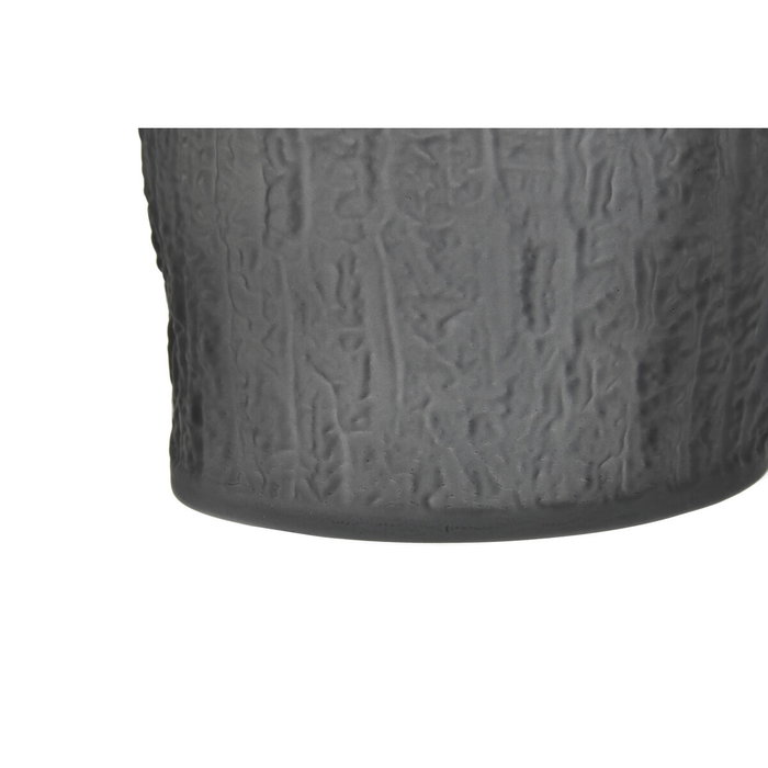 DKD Home Decor Jarrón de Cristal Mate Gris 13x13x21 cm