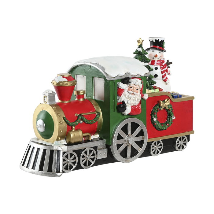 DKD Home Decor Figura LED de Tren Rojo y Verde
