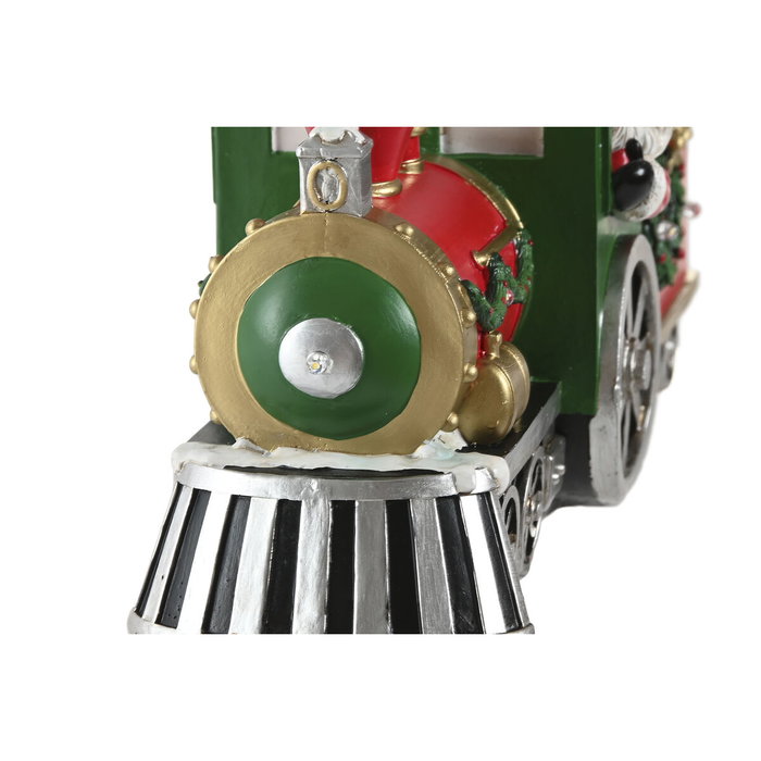 DKD Home Decor Figura LED de Tren Rojo y Verde