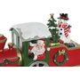 DKD Home Decor Figura LED de Tren Rojo y Verde