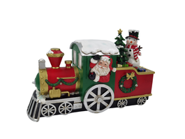 DKD Home Decor Figura LED de Tren Rojo y Verde