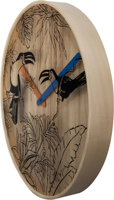 Nextime Reloj de pared 3230 de madera marrón