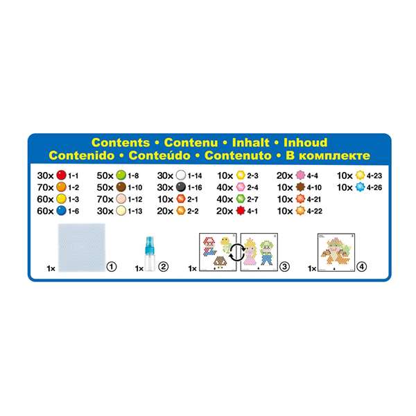 Epoch Aquabeads Super Mario Set de Personajes - Juguete de Manualidades con Agua, 21x15x4.5 cm, Instrucciones en Español y Portugués