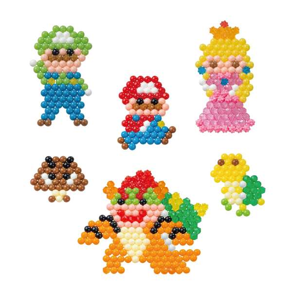 Epoch Aquabeads Super Mario Set de Personajes - Juguete de Manualidades con Agua, 21x15x4.5 cm, Instrucciones en Español y Portugués