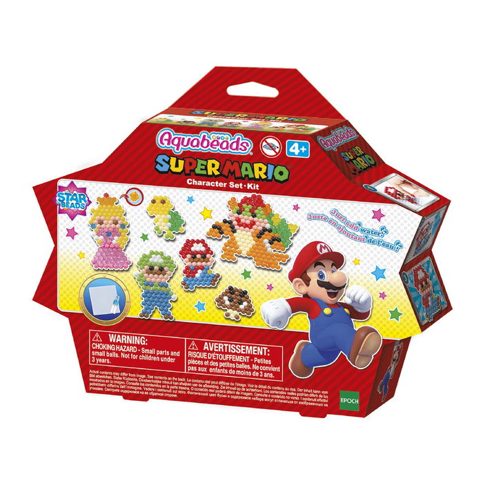 Aquabeads Super Mario Set Personajes 31946 - Figuras para Crear con Abalorios de Más de 690 Piezas