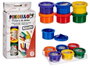 Pincello Set de 6 Botes de Pintura para Dedos, 6 Colores Surtidos