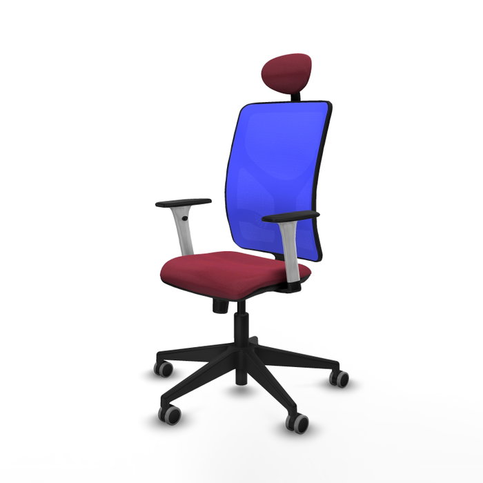 PIQUERAS Y CRESPO Silla de oficina Motilla con mecanismo Sincro, Granate y Azul PIQUERAS Y CRESPO Silla de oficina Motilla con mecanismo Sincro, Granate y Azul