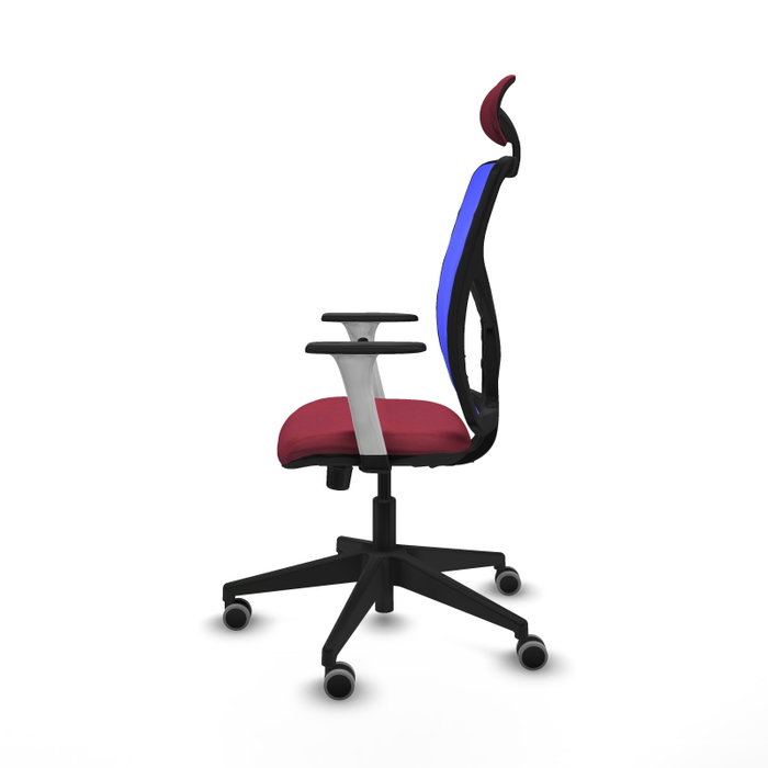 PIQUERAS Y CRESPO Silla de oficina Motilla con mecanismo Sincro, Granate y Azul PIQUERAS Y CRESPO Silla de oficina Motilla con mecanismo Sincro, Granate y Azul
