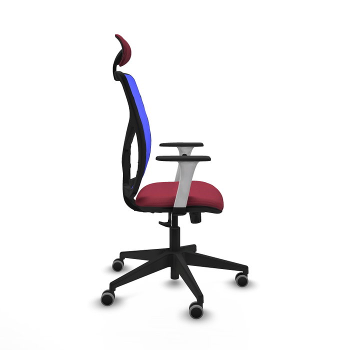 PIQUERAS Y CRESPO Silla de oficina Motilla con mecanismo Sincro, Granate y Azul PIQUERAS Y CRESPO Silla de oficina Motilla con mecanismo Sincro, Granate y Azul