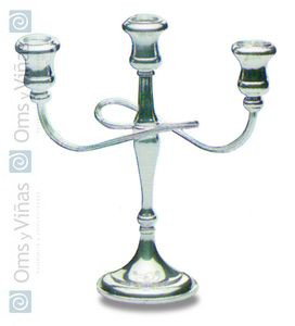 Mepra Candelabro Italia 3 luces Pla. - Candelabro de orfebrería de 30 cm de alto Mepra Candelabro Italia 3 luces Pla. - Candelabro de orfebrería de 30 cm de alto