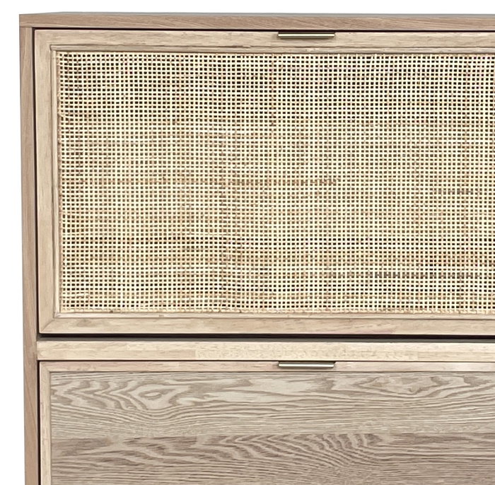 DKD Home Decor Mesita de Noche Abeto y Ratán Natural DKD Home Decor Mesita de Noche Abeto y Ratán Natural