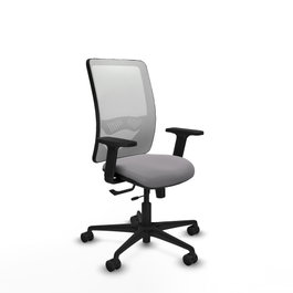 PIQUERAS Y CRESPO Silla de oficina Zulema con mecanismo Sincro/Traslack, Gris y Blanco
