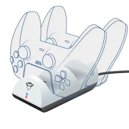 Trust Gaming GXT 254 Duo Charge Dock - Estación de Recarga Doble para PS5, Mando DualSense Trust Gaming GXT 254 Duo Charge Dock - Estación de Recarga Doble para PS5, Mando DualSense