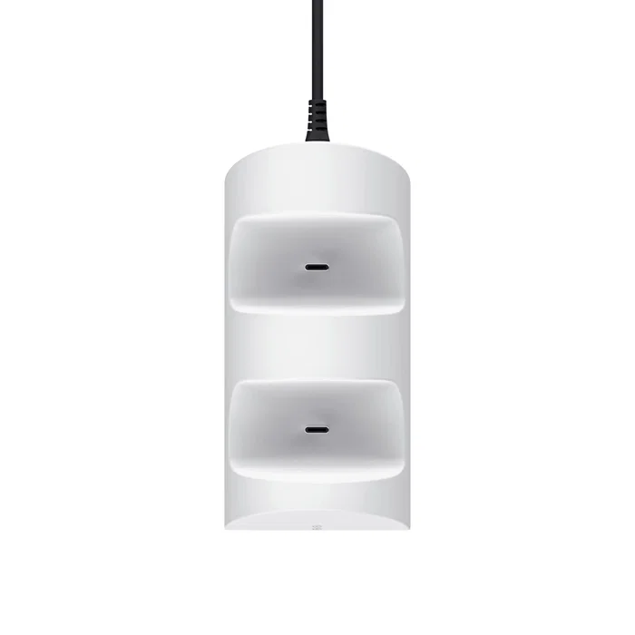 Trust GXT 254 Duo Charge Dock - Estación de Carga Doble Modular para Mando DualSense PS5 - Negro y Blanco