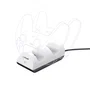 Trust GXT 254 Duo Charge Dock - Estación de Carga Doble Modular para Mando DualSense PS5 - Negro y Blanco