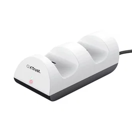 Trust GXT 254 Duo Charge Dock - Estación de Carga Doble Modular para Mando DualSense PS5 - Negro y Blanco