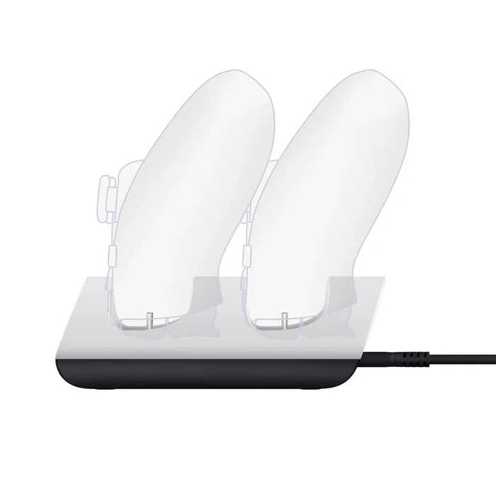 Trust GXT 254 Duo Charge Dock - Estación de Carga Doble Modular para Mando DualSense PS5 - Negro y Blanco