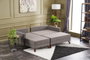 Atelier Del Sofa Sofá Cama Esquinero Izquierdo Marrón 205x85x81 cm, Cama 190x140 cm
