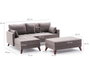 Atelier Del Sofa Sofá Cama Esquinero Izquierdo Marrón 205x85x81 cm, Cama 190x140 cm