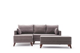 Atelier Del Sofa Sofá Cama Esquinero Izquierdo Marrón 205x85x81 cm, Cama 190x140 cm