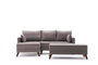 Atelier Del Sofa Sofá Cama Esquinero Izquierdo Marrón 205x85x81 cm, Cama 190x140 cm