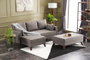 Atelier Del Sofa Sofá Cama Esquinero Izquierdo Marrón 205x85x81 cm, Cama 190x140 cm