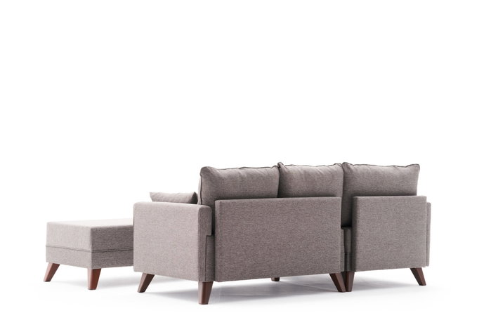 Atelier Del Sofa Sofá Cama Esquinero Izquierdo Marrón 205x85x81 cm, Cama 190x140 cm
