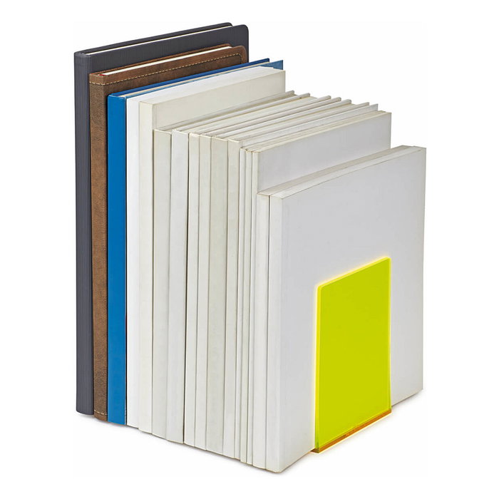 MAUL Sujetalibros 10,0 x 10,0 x 13,0 cm amarillo neón