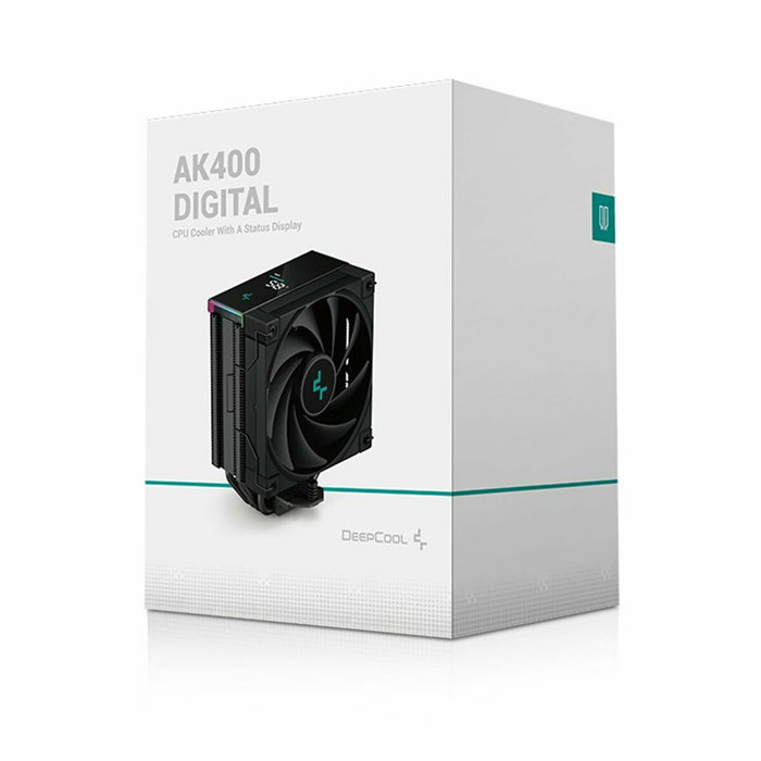 Deepcool AK400 Digital Disipador de CPU con Pantalla Digital y A-RGB, Negro