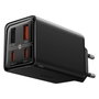 Baseus GaN6 Pro 65W EU con cable de carga de 1m - Negro