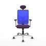 PIQUERAS Y CRESPO Silla de oficina Motilla con mecanismo Sincro, Morado y Azul