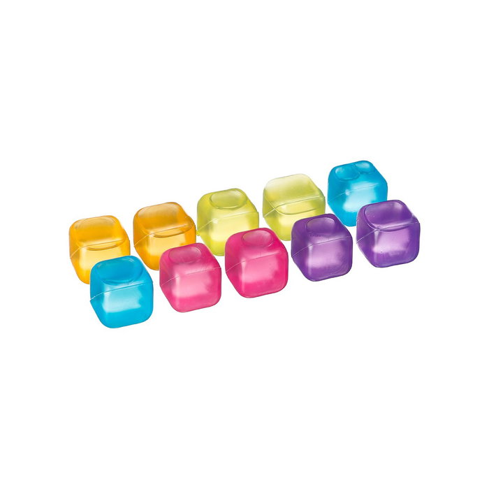 5Five Cubitos de plástico 2,5 x 2,5 x 2,5 cm, 10 uds, Colores surtidos