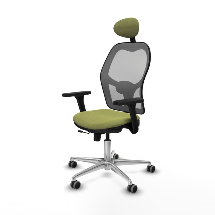 PIQUERAS Y CRESPO Silla de oficina Jorquera con mecanismo Sincro/Traslack, Verde oliva y Gris PIQUERAS Y CRESPO Silla de oficina Jorquera con mecanismo Sincro/Traslack, Verde oliva y Gris